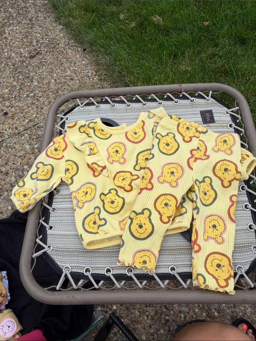 Disney Yellow Winnie the Pooh Long Sleeve Top and Leggings Set
